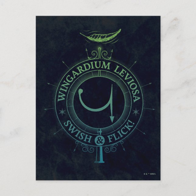 Carte Postale Harry Potter Spell | Wingardium Leviosa Graphic (Devant)