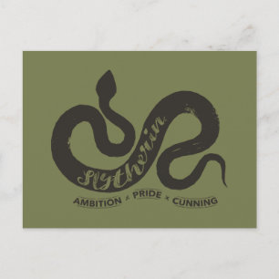 Carte Postale Harry Potter   Typographie de silhouette SLYTHERIN