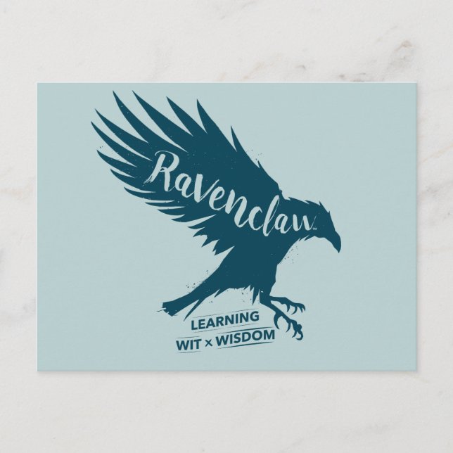 Carte Postale Harry Potter | Typographie Silhouette RAVENCLAW™ (Devant)