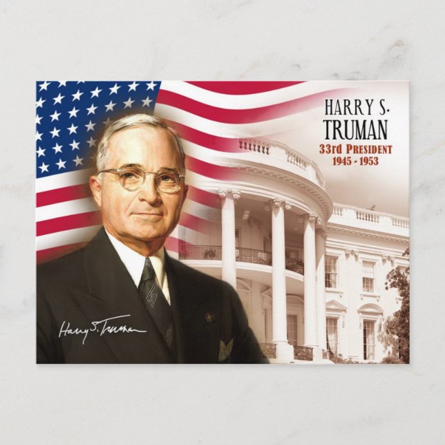 Carte Postale Harry S. Truman - 33ème Président des États-Unis (Devant)