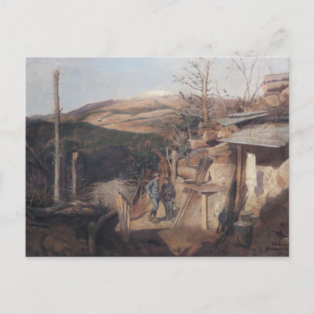 Carte Postale Hartmanswillerkopf, Vue de Roche-Sermet, 1915 (Devant)