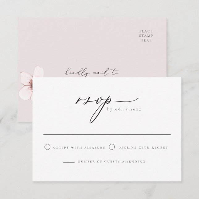 Carte postale HARUMI Elegant Sakura Cherry Blossom (Devant / Derrière)