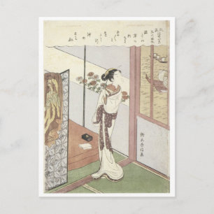 Carte Postale Harunobu Retour Voile À Shinagawa 1764 Art