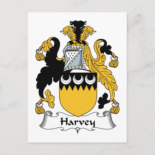 Carte Postale Harvey Family Crest (Devant)