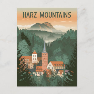 Carte Postale Harz Mountains Allemagne vintage