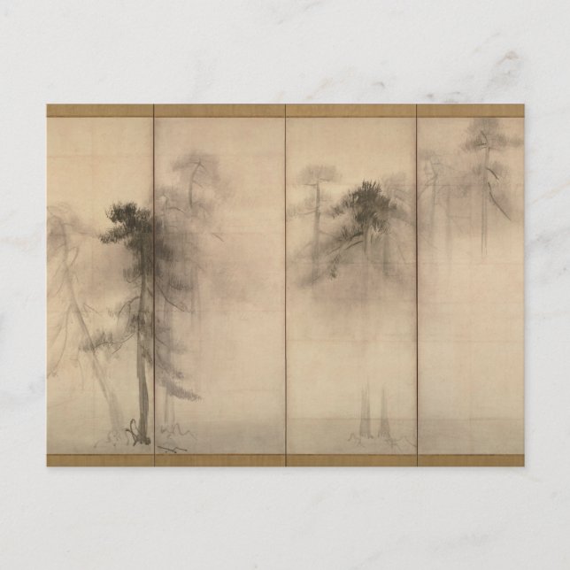 Carte postale Hasegawa Tohaku Pine Trees 16ème siè (Devant)