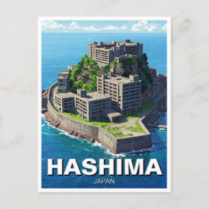 Carte Postale Hashima Japon Batleship Island Gunkanjima Travel