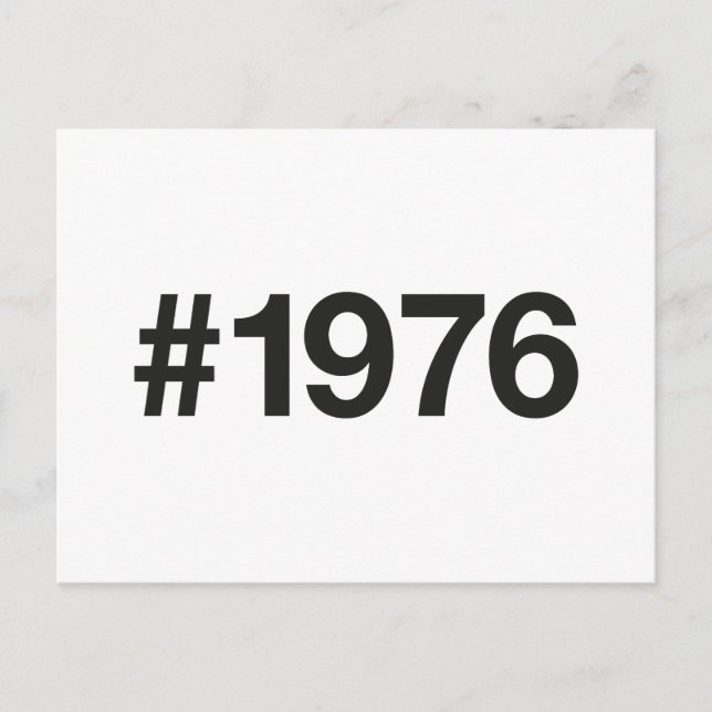 Carte Postale Hashtag 1976 49 Anniversaire (Devant)