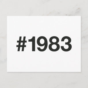 Carte Postale Hashtag 1983 42 Anniversaire