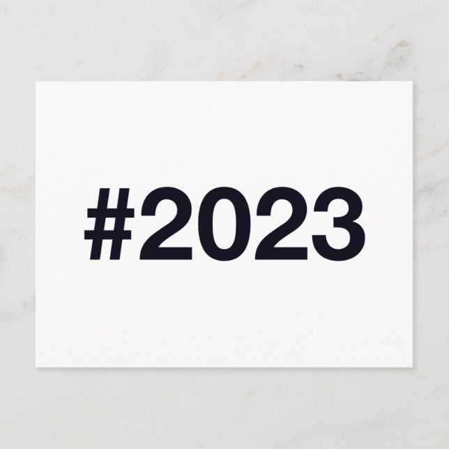 Carte Postale Hashtag 2023 (Devant)