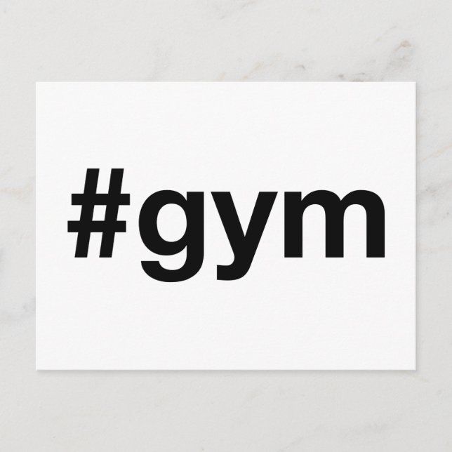 Carte Postale Hashtag GYM (Devant)