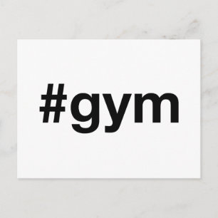 Carte Postale Hashtag GYM