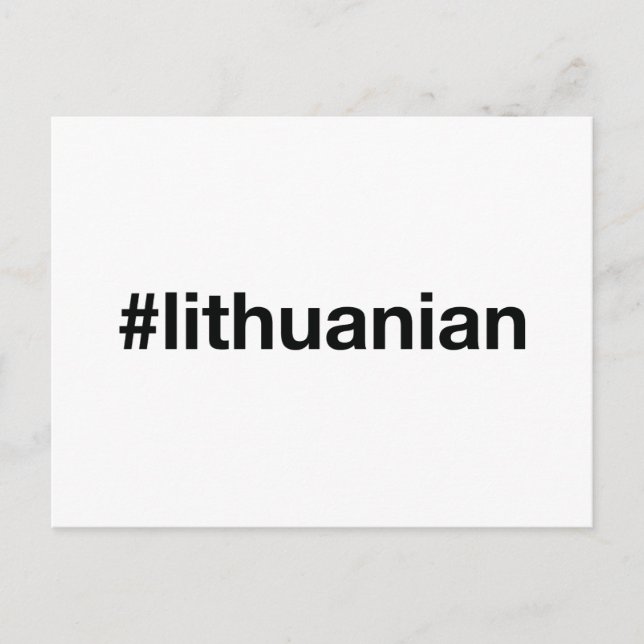 Carte Postale Hashtag LITHUANIAN (Devant)