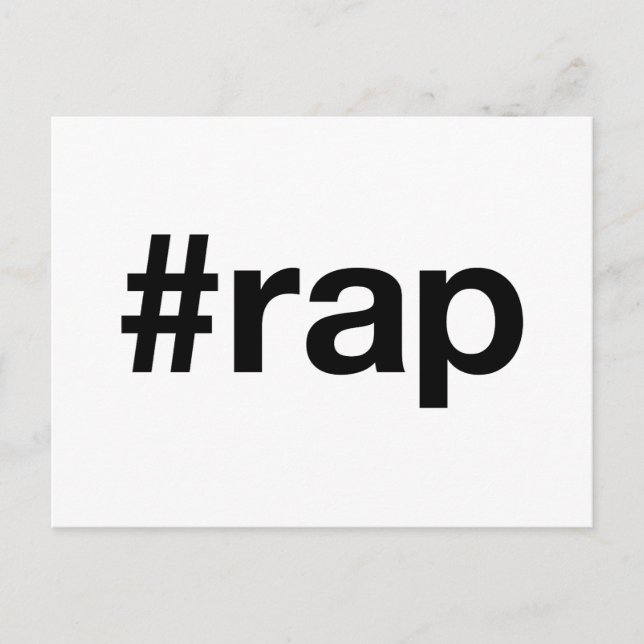 Carte Postale Hashtag RAP (Devant)