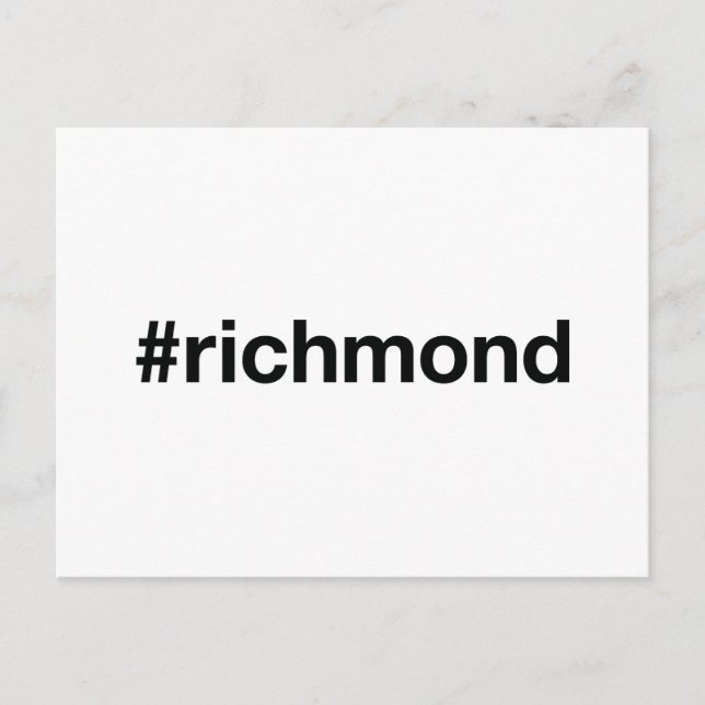 Carte Postale Hashtag RICHMOND (Devant)