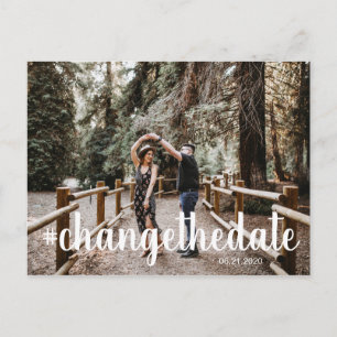Carte Postale hashtag script Photo Change The Date