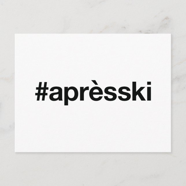 Carte Postale Hashtag SKI APRES (Devant)