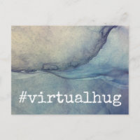 Hashtag Virtual Hug sur Denim Blue Abstrait Enk
