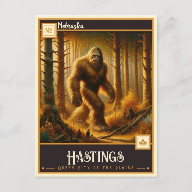 Carte Postale Hastings, Nebraska | VINTAGE (Devant)