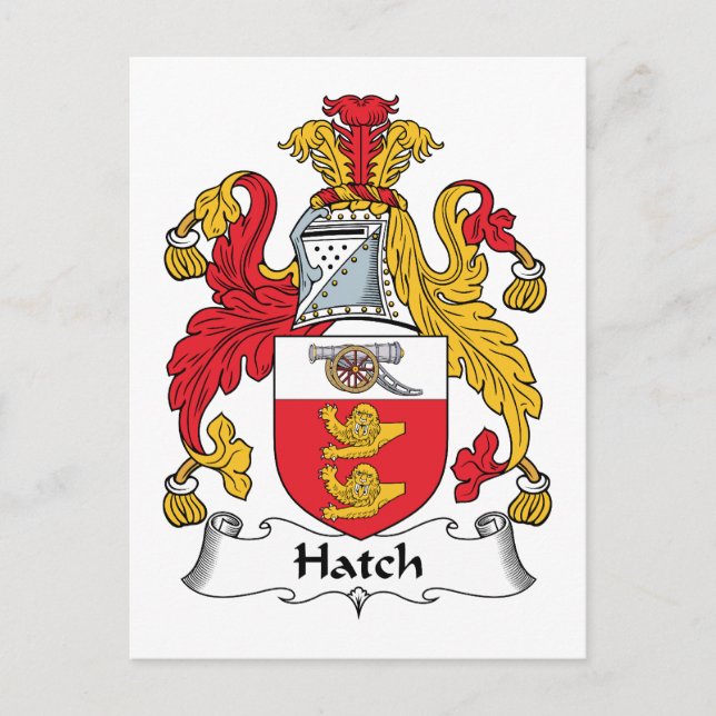 Carte Postale Hatch Family Crest (Devant)