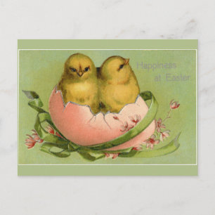 Carte Postale Hatch vintage pour enfants de Pâques