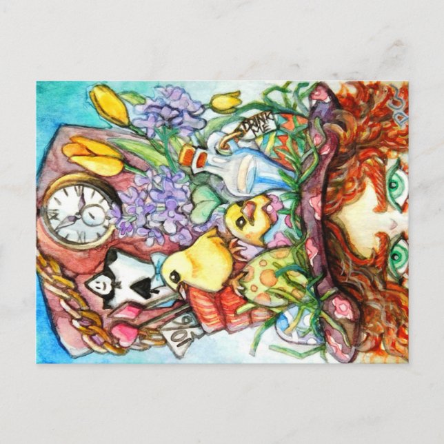 Carte Postale Hatter et son design Casquette de printemps (Devant)