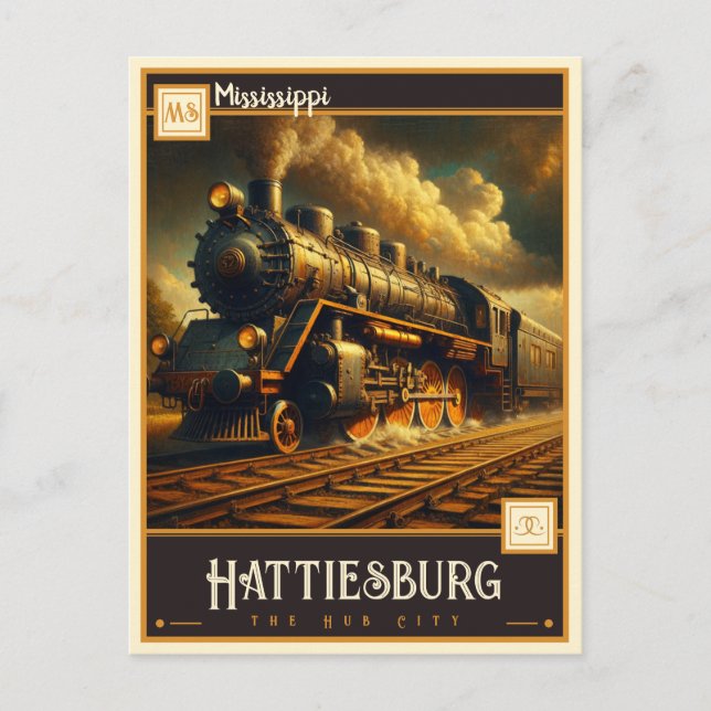 Carte Postale Hattiesburg, Mississippi | VINTAGE (Devant)