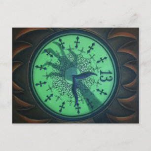 Carte postale Haunted Horloge 13 heures
