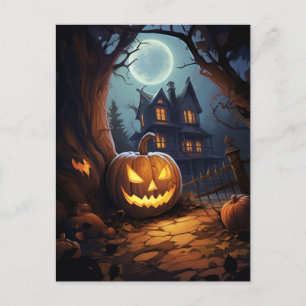 Carte Postale Haunted House Halloween