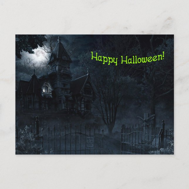 Carte postale Haunted Mansion Halloween (Devant)