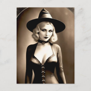 Carte postale Haunween Blonde Witch