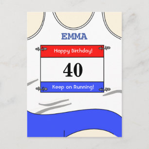 Carte Postale Haut blanc coureur