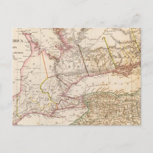 Carte Postale Haut-Canada, NY, Penn, Mich (Devant)