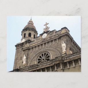 Carte Postale haut de la cathédrale de manila