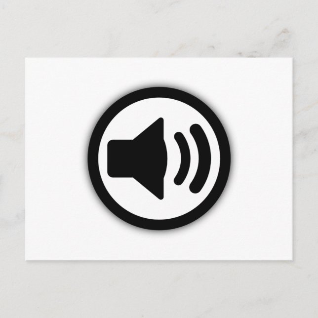 Carte Postale Haut-parleur audio (Devant)