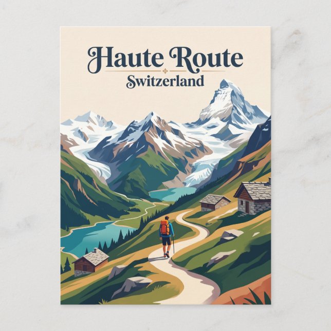 Carte Postale Haute Route Suisse (Devant)