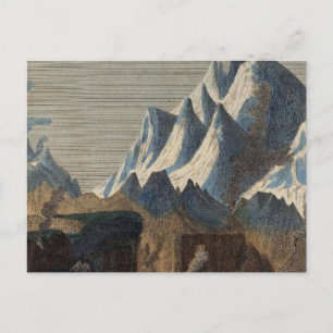 Carte Postale Hauteur comparée des montagnes principales