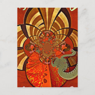 Carte Postale Hauteurs de Whimsical : Belle girafe drôle Africai