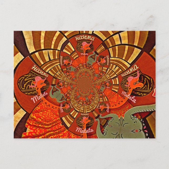 Carte Postale Hauteurs de Whimsical : Belle girafe drôle Africai (Devant)