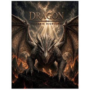 Carte Postale Hauts plateaux volcaniques du dragon Cinéma sombre