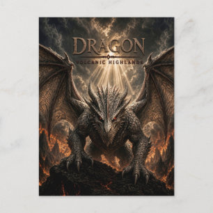 Carte Postale Hauts plateaux volcaniques du dragon Cinéma sombre