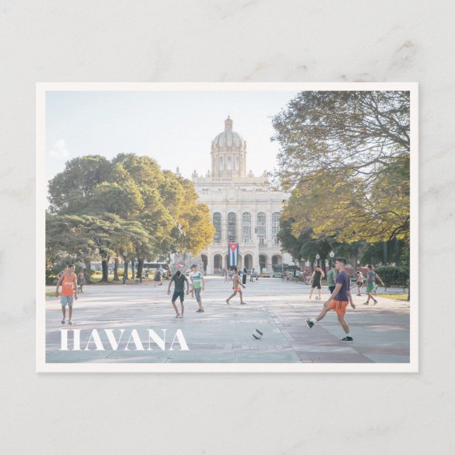 Carte Postale Havana Cuba Capitol Building Street Photography (Devant)
