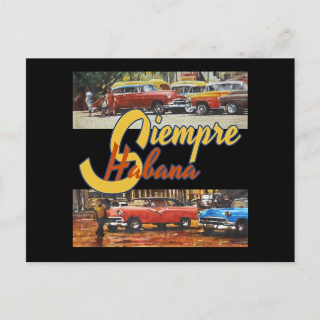 Carte Postale Havana Cuba - Siempre Habana (Devant)