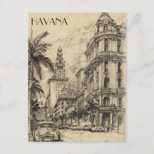 Carte Postale Havana Cuba Travel