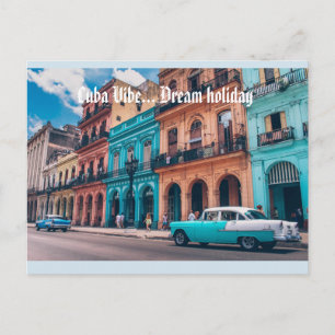 Carte Postale Havana Cuba Vintage Colourful  'Cuba vibe'