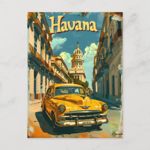 Carte Postale Havana Dreams : Croisière en voiture d'époque