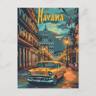 Carte Postale Havana Dreams : Croisière en voiture d'époque