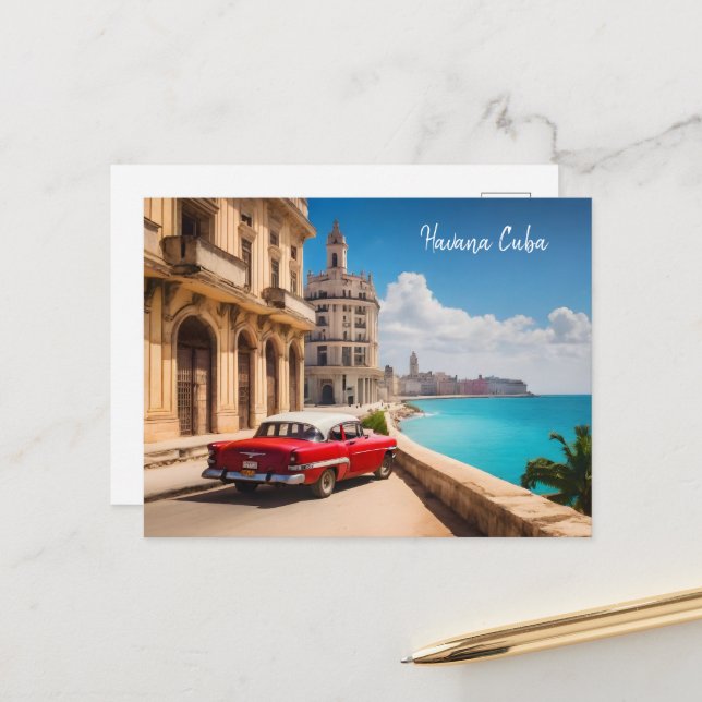 Carte Postale Havane Cuba (Devant/Arrière en situation)
