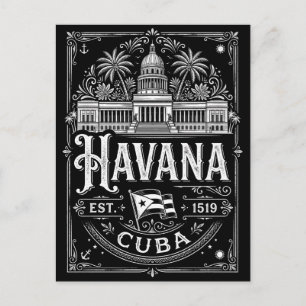 Carte Postale Havane vintage Cuba Voyage Patrimoine
