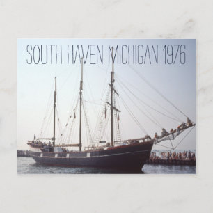 Carte Postale Haven Michigan Tall Ship 1976